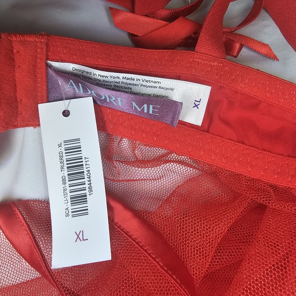 Adore Me Babydoll Lingerie Set - Women's Size XL Valentine's Day Outfit - Picture 10 of 14